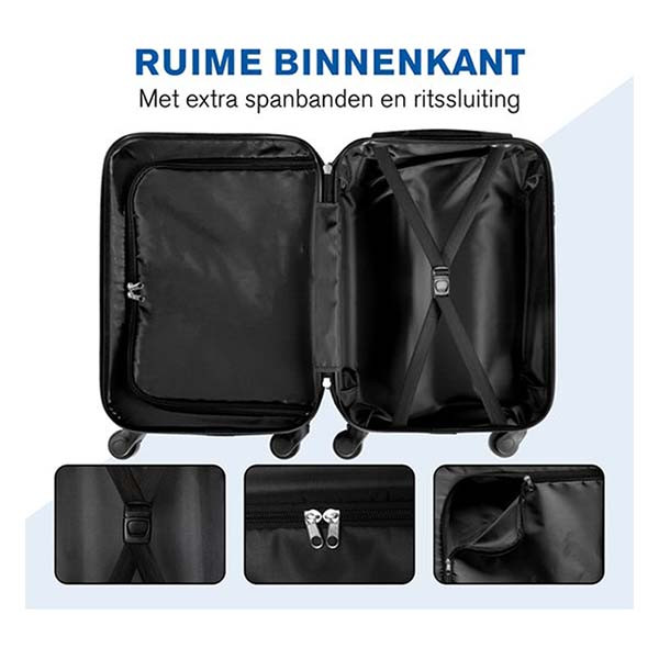 Kofferset | Slazenger | 2-delig (Hand- en ruimbagage, Zwart)